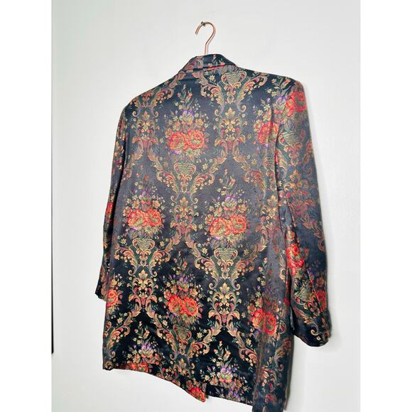 Vintage ANNE PINKERTON Floral Blazer Oversized Pants Set 90s Retro Size 12 - Picture 14 of 16